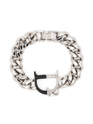 Dsquared2 Statement logo-charm chain bracelet - Silver