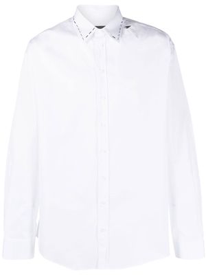 Dsquared2 stitch-detail long-sleeved shirt - White