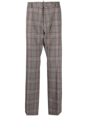 Dsquared2 straight-leg checked trousers - Brown