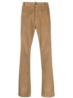Dsquared2 straight-leg corduroy trousers - Brown