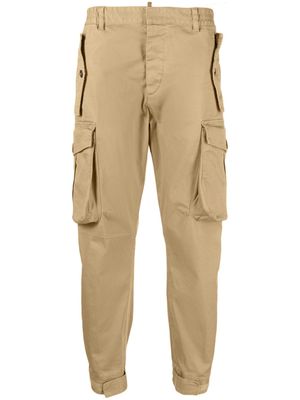 Dsquared2 straight-leg cotton cargo trousers - Neutrals