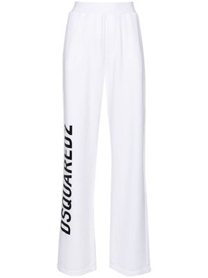 Dsquared2 straight-leg cotton track pants - White