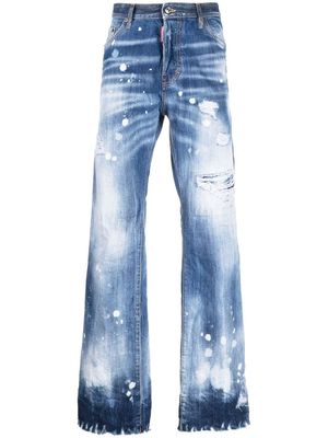 Dsquared2 straight-leg distressed jeans - Blue