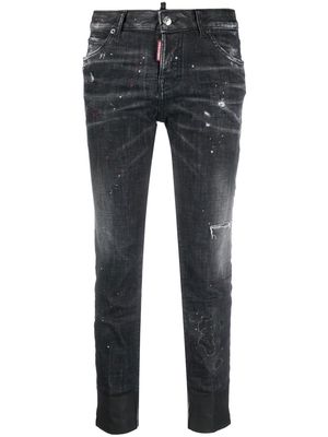 Dsquared2 straight-leg faded denim jeans - Black