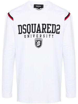 Dsquared2 stripe-detail long-sleeve T-shirt - White