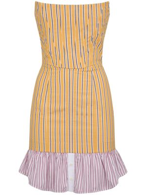 Dsquared2 striped flared minidress - Yellow