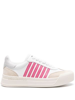 Dsquared2 striped lace-up sneakers - White