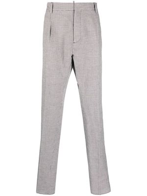 Dsquared2 tailored houndstooth patterned trousers - Brown