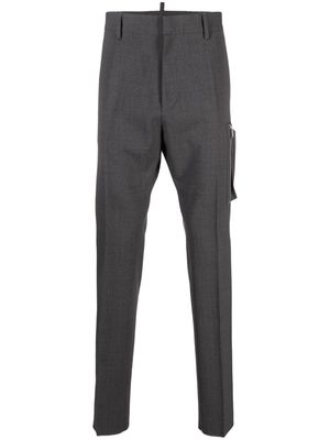 Dsquared2 tailored wool blend cargo trousers - Grey