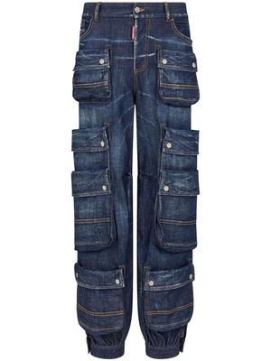 Dsquared2 tapered cargo-pocket jeans - Blue