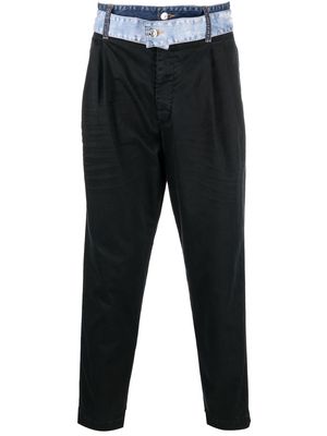 Dsquared2 tapered denim-detail trousers - Black