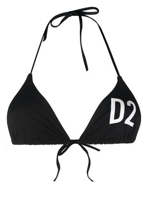 Dsquared2 Technicolour triangle bikini top - Black