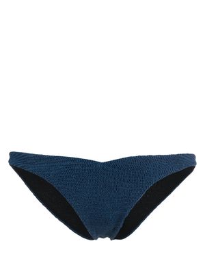 Dsquared2 textured logo-embroidered bikini bottoms - Blue
