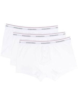 Dsquared2 three-pack logo-waistband boxers - White