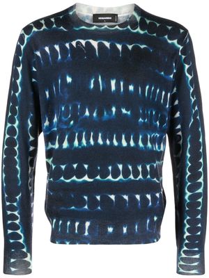 Dsquared2 tie-dye print jumper - Blue