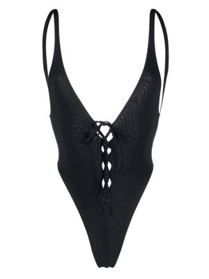 Dsquared2 tie-fastening high-cut swimsuit - Black