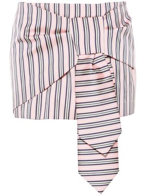 Dsquared2 tie-knot striped mini skirt - Pink