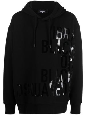 Dsquared2 tonal slogan-print hoodie - Black