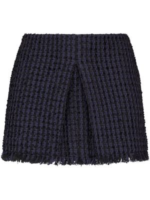 Dsquared2 tweed frayed-hem miniskirt - Blue