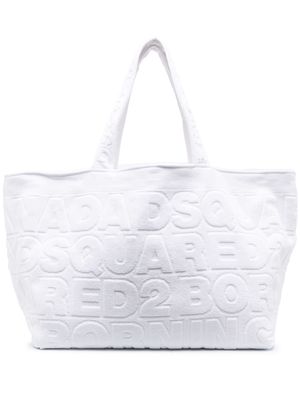 Dsquared2 Twin logo-jacquard tote bag - White