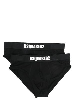 Dsquared2 two-pack logo-waistband briefs - Black