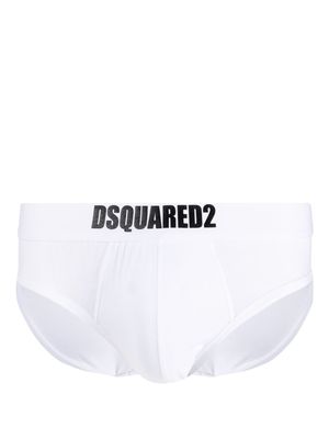 Dsquared2 two-pack logo-waistband briefs - White