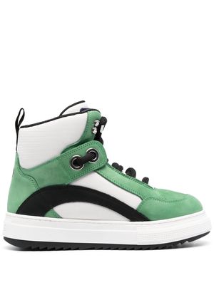 Dsquared2 two-tone high-top sneakers - Green