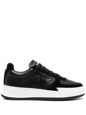 Dsquared2 two-tone lace-up leather sneakers - Black