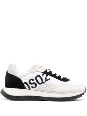 Dsquared2 two-tone logo-print sneakers - White