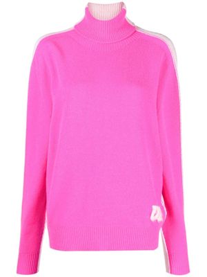 Dsquared2 two-tone wool-cashmere roll-neck jumper - Pink