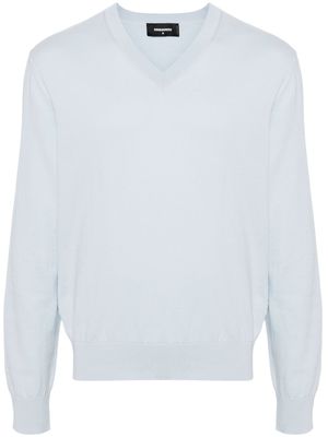 Dsquared2 V-neck cotton jumper - Blue