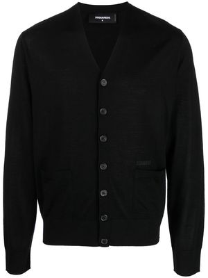 Dsquared2 V-neck fine-knit cardigan - Black