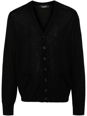 Dsquared2 V-neck virgin-wool cardigan - Black