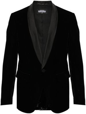 Dsquared2 velvet single-breasted blazer - Black