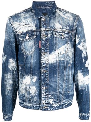 Dsquared2 Viva Vegas distressed denim jacket - Blue