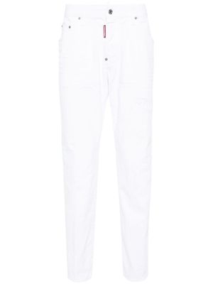 Dsquared2 White Bull Skater mid-rise slim-fit jeans