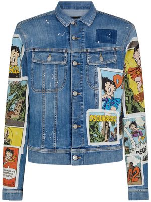 Dsquared2 x Betty Boop printed denim jacket - Blue