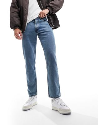DTT rigid straight fit jeans in mid blue