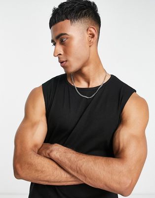 DTT sleeveless t-shirt tank top in black