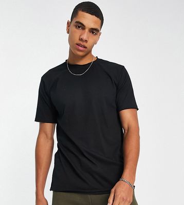 DTT Tall raw edge t-shirt in black