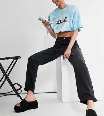 DTT Tall Veron relaxed fit mom jeans in washed black
