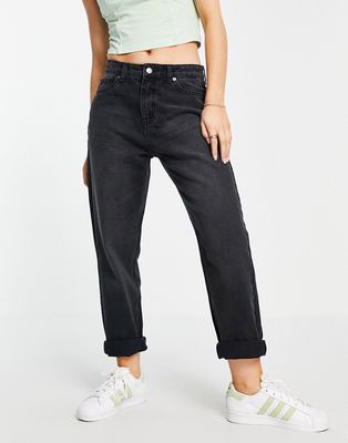 DTT Veron relaxed fit mom jeans in washed black
