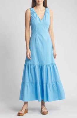 Du Paradis Rio Tiered Sleeveless Dress in Horizon Blue 