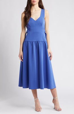 Du Paradis Sleeveless Midi Dress in Marine Blue 