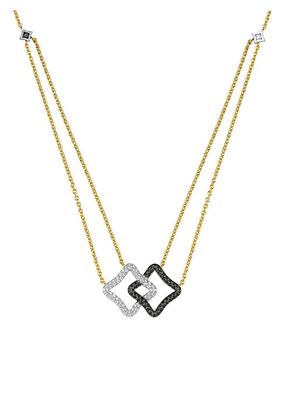 Duality 18K Yellow Gold & Diamond Double-Chain Pendant Necklace