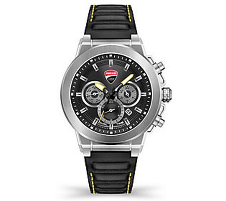 Ducati Corse Campione Men's Dual Time Black Str ap Watch