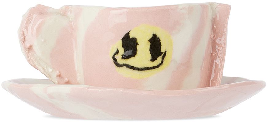 DUM KERAMIK SSENSE Exclusive Pink Tea Cup & Saucer Set