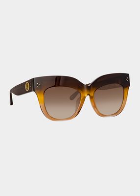 Dunaway Ombr&eacute; Acetate Cat-Eye Sunglasses