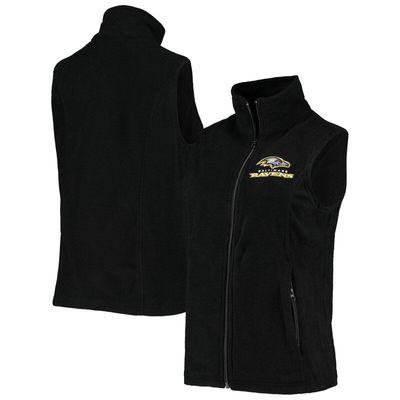 DUNBROOKE Women's Baltimore Ravens Black Houston Fleece Full-Zip Vest