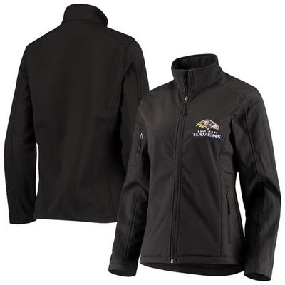 DUNBROOKE Women's Black Baltimore Ravens Full-Zip Sonoma Softshell Jacket